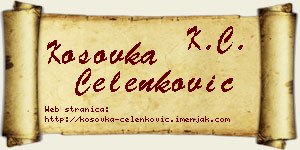 Kosovka Čelenković vizit kartica